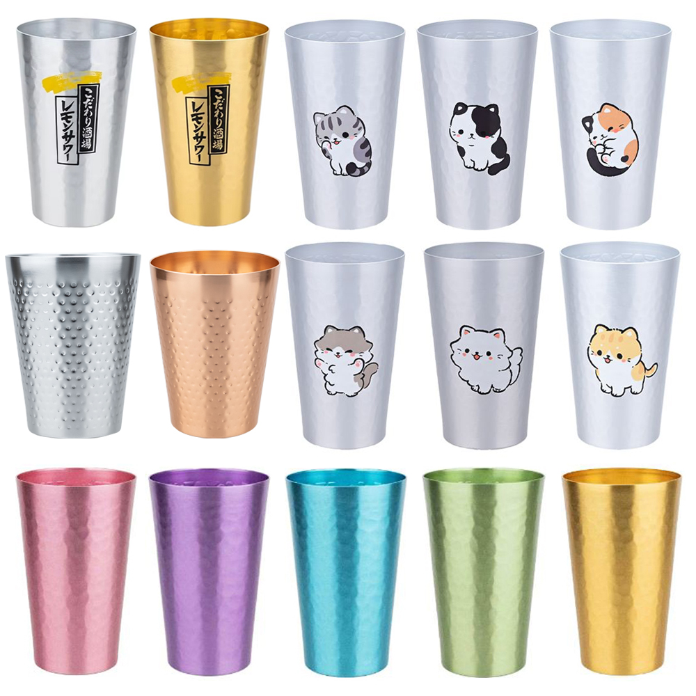 Outdoor Camping Outfit - Set Mug Bir Aluminium Gaya Jepang