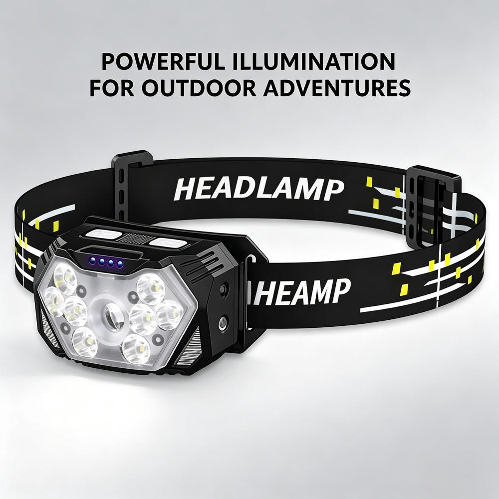Outdoor Camping Jobs - Senter Kepala LED Tahan Air Tipe-C