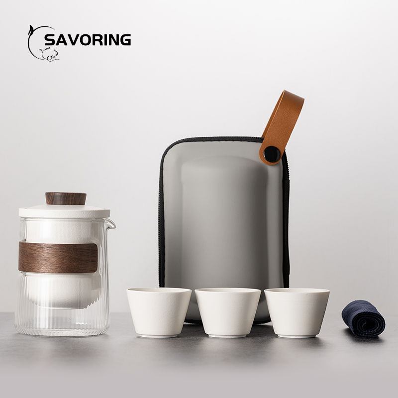 Outdoor Camping Outfit - Set Teh Keramik Cina Sederhana 1