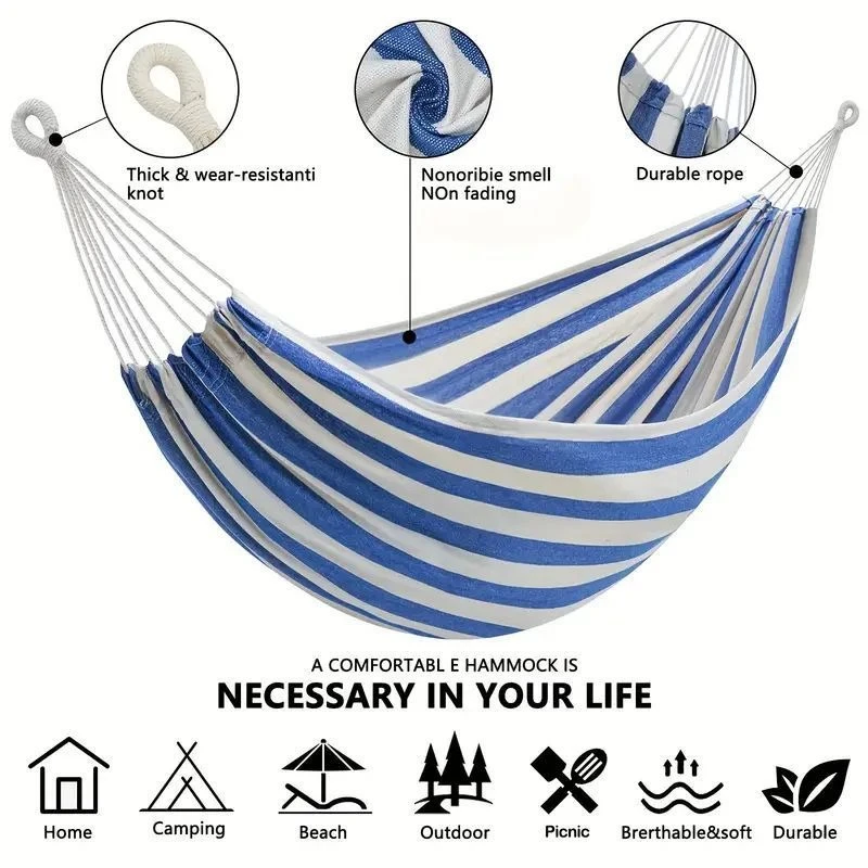 Bed Outdoor Camping - Tempat Tidur Gantung Kanvas Tanpa Tongkat
