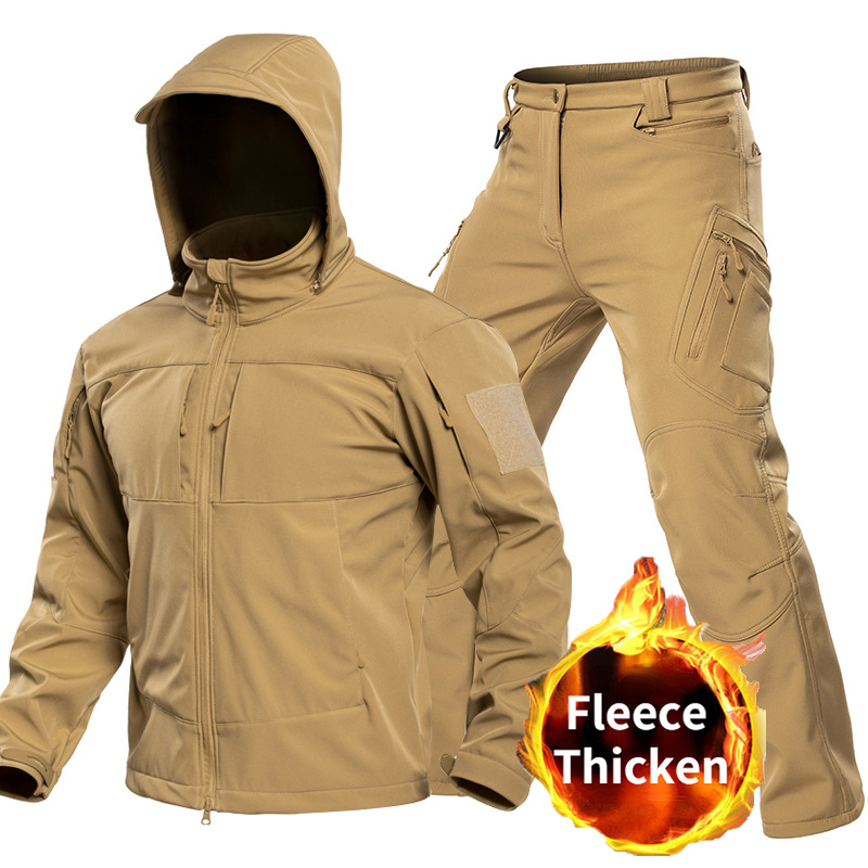 Outdoor Camping Set - Setelan Softshell Taktis Outdoor untuk Pria,