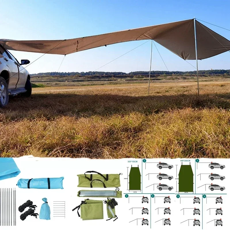 Outdoor Camping Jeep - Tenda tempat berlindung mobil portabel, kanopi