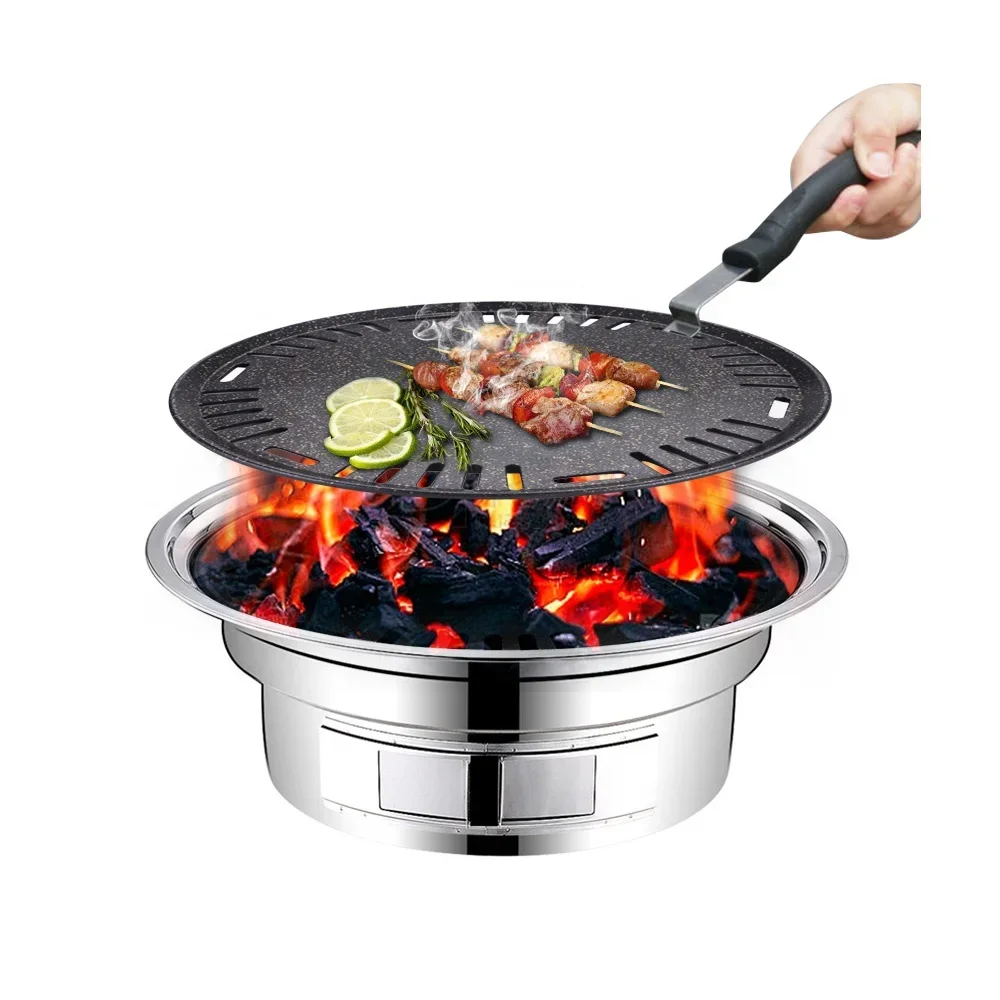 Piring panggangan bbq bundar a - Outdoor Camping Korea ulasan dan harga