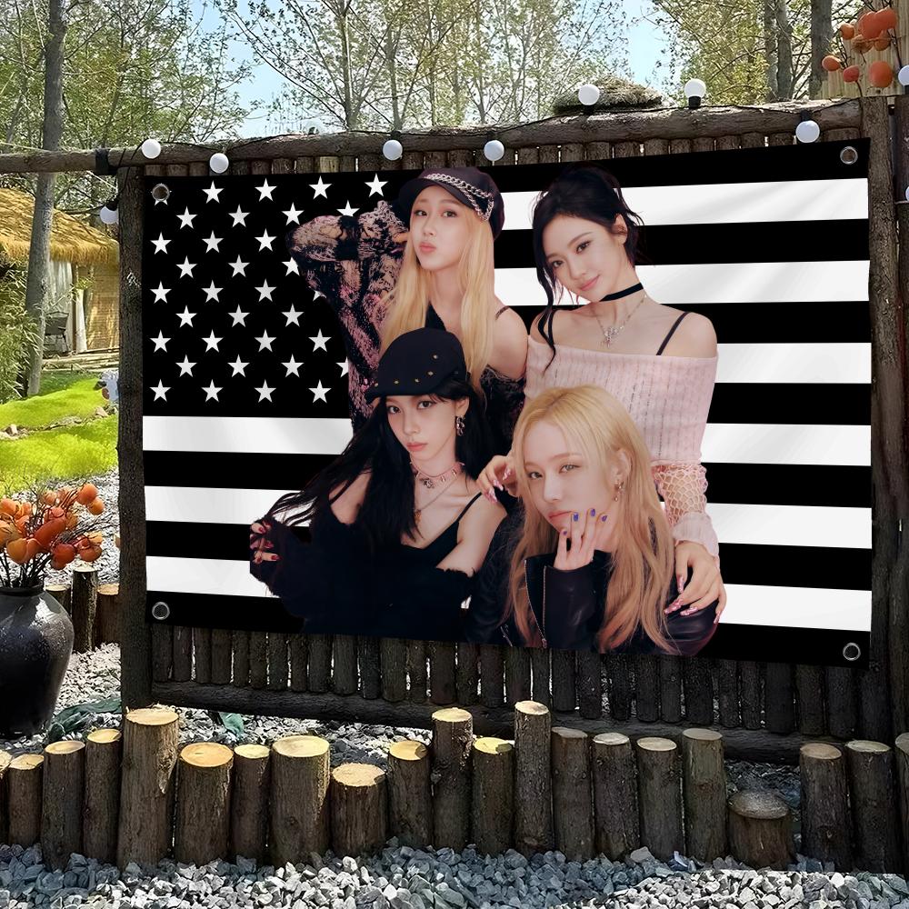 Girl A-Aespa Bendera Band Kore - Outdoor Camping Korea ulasan dan harga