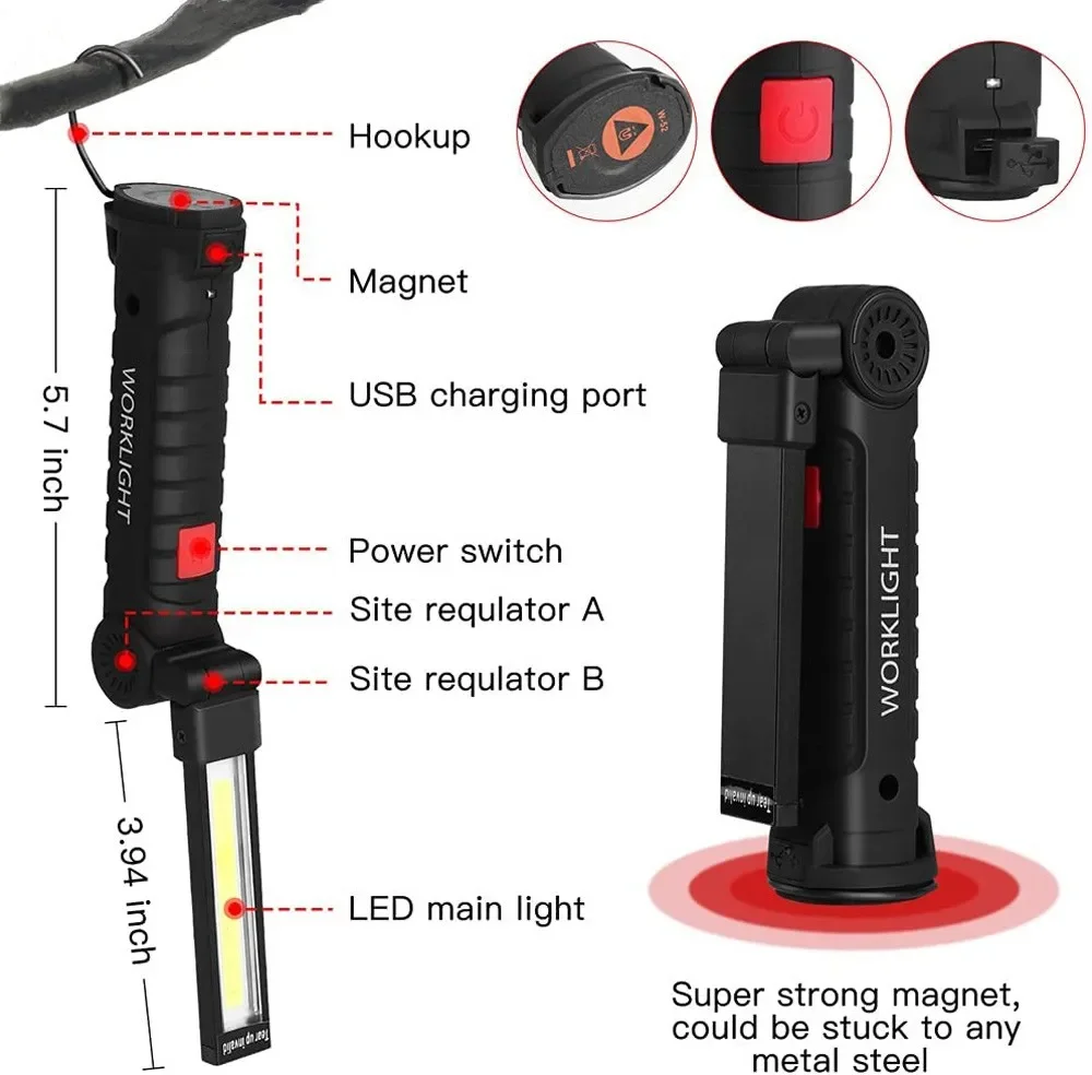 Senter LED COB Portabel Lampu  - Camping Lantern ulasan dan harga