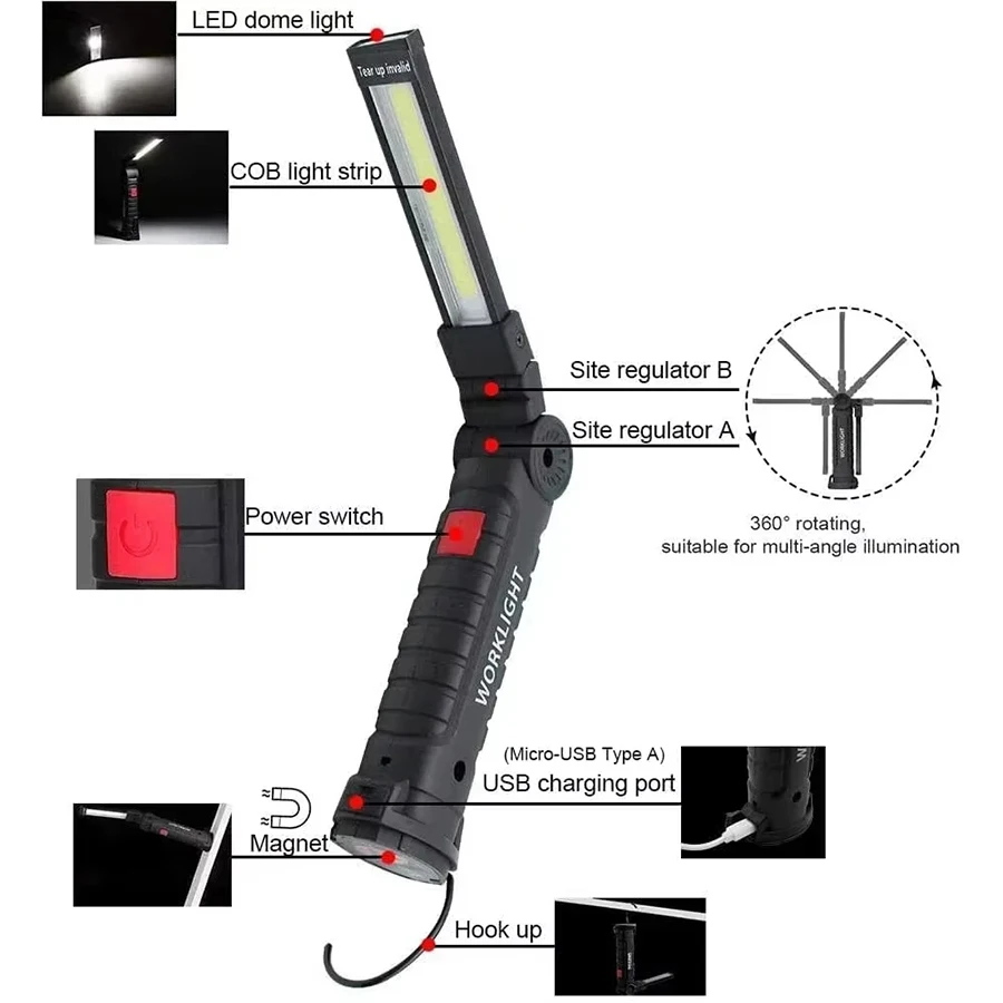 Lampu Kerja Magnetik Isi Ulang - Camping Lantern ulasan dan harga