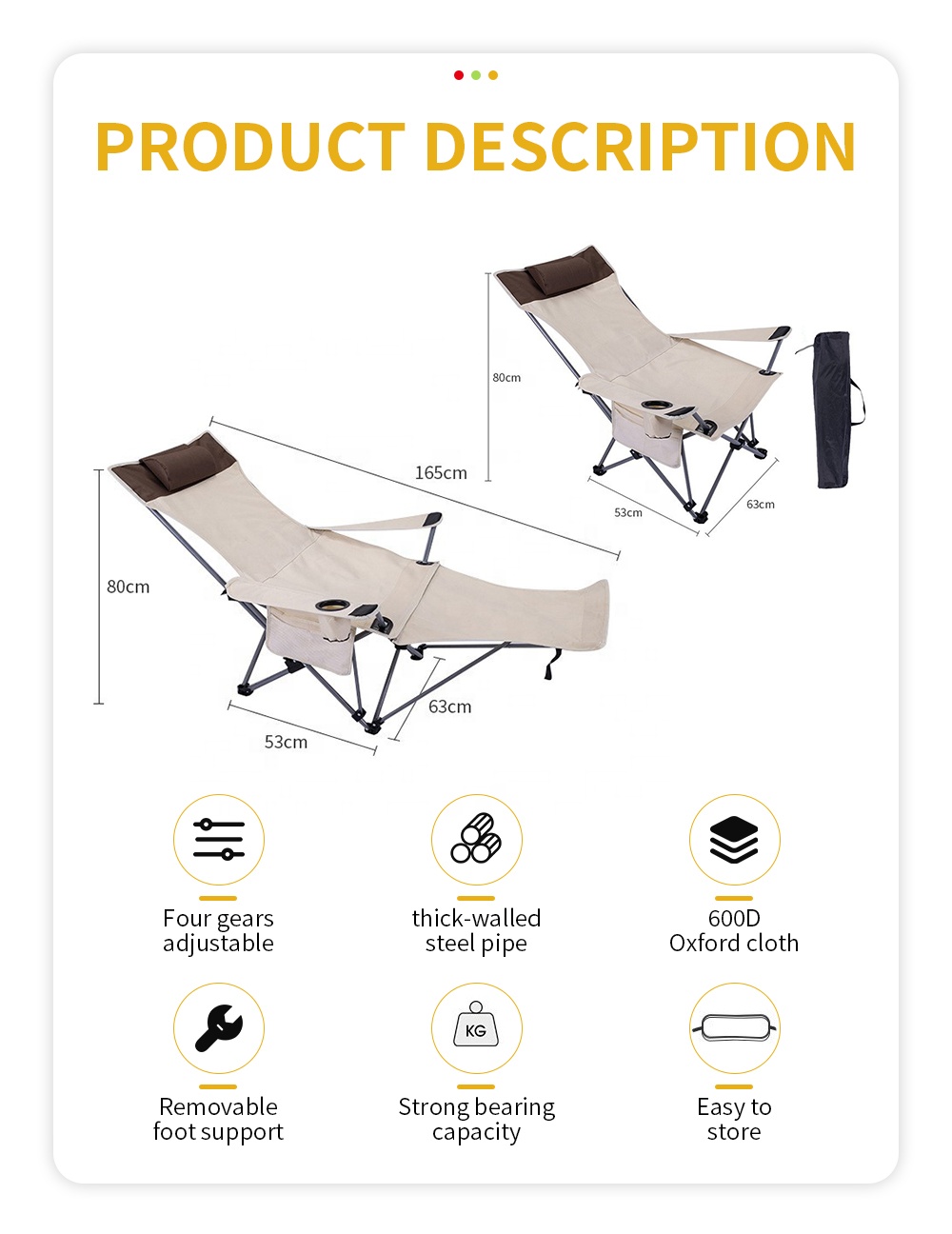 Kursi Lipat Portabel, Ringan,  - Outdoor Camping Set ulasan dan harga