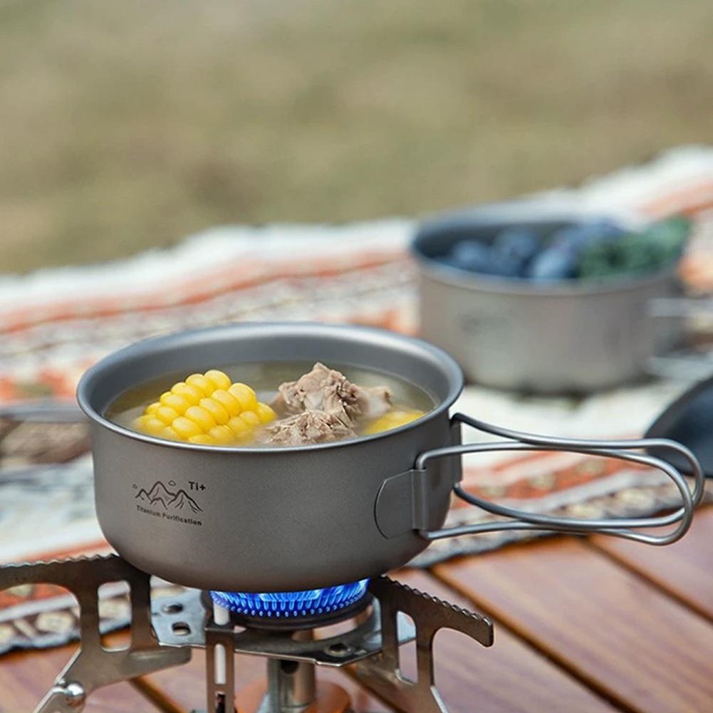 Panci Titanium Outdoor Portabe - Outdoor Camping Korea ulasan dan harga