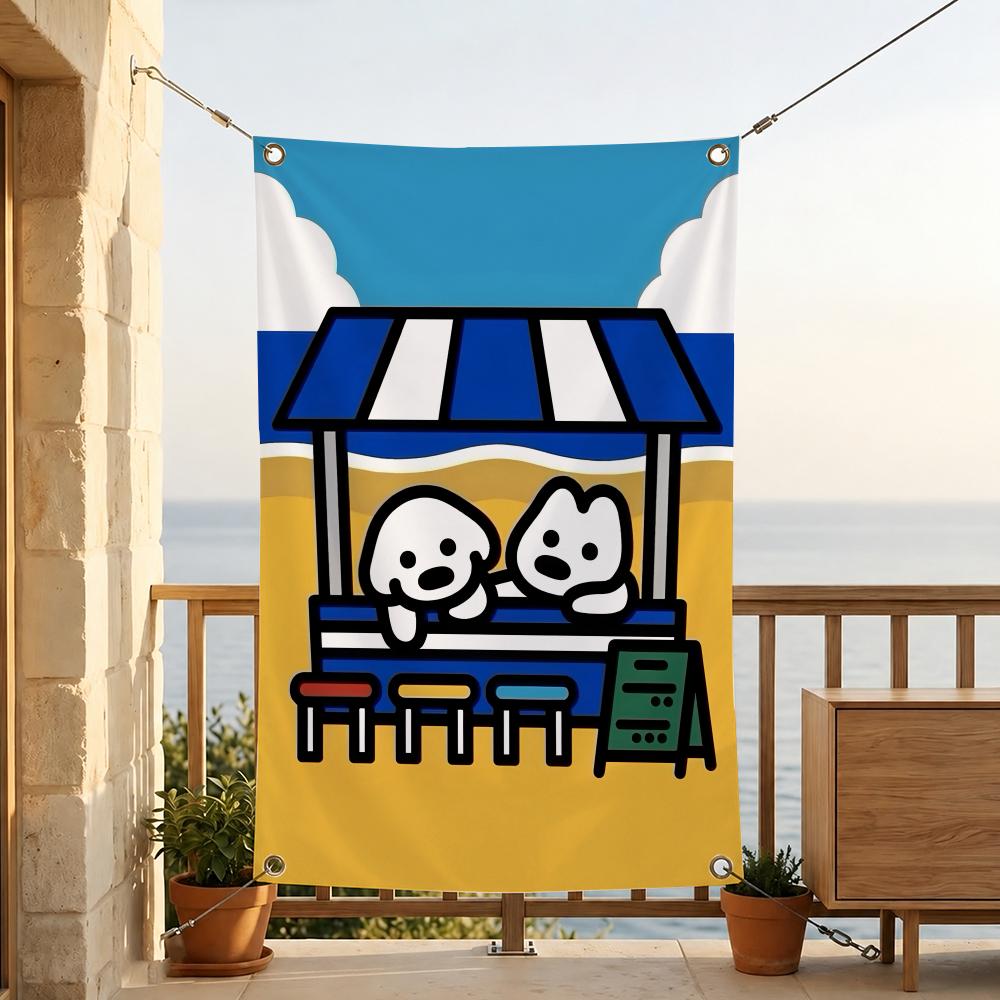 Bendera Anjing Lucu Korea M-Ma - Outdoor Camping Korea ulasan dan harga