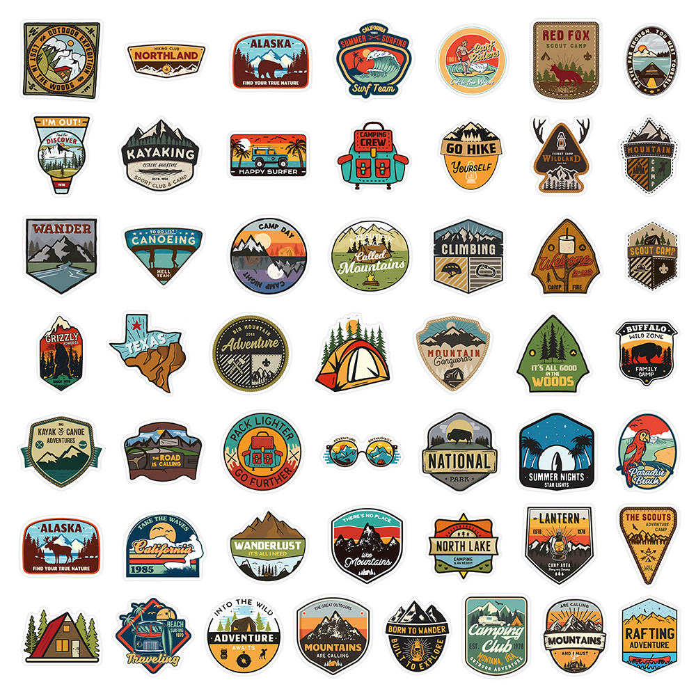 50 Lembar Stiker Petualangan L - Outdoor Camping Store ulasan dan harga