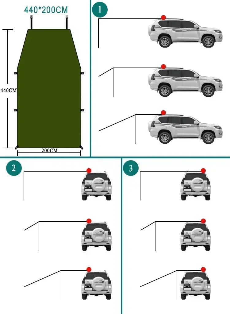 Tenda tempat berlindung mobil  - Outdoor Camping Jeep ulasan dan harga
