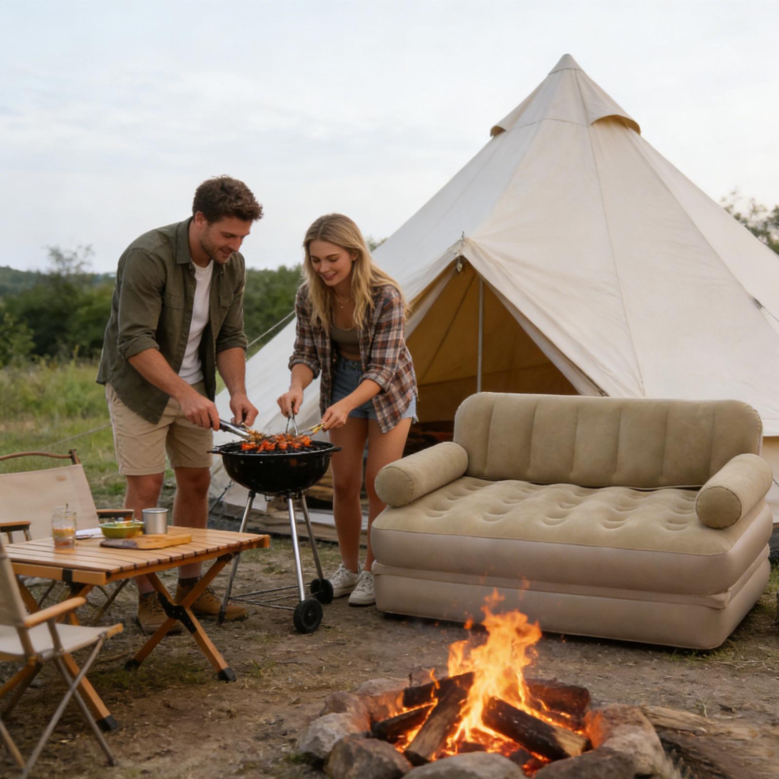 Sofa Angin Dengan Pompa Udara, - Bed Outdoor Camping ulasan dan harga