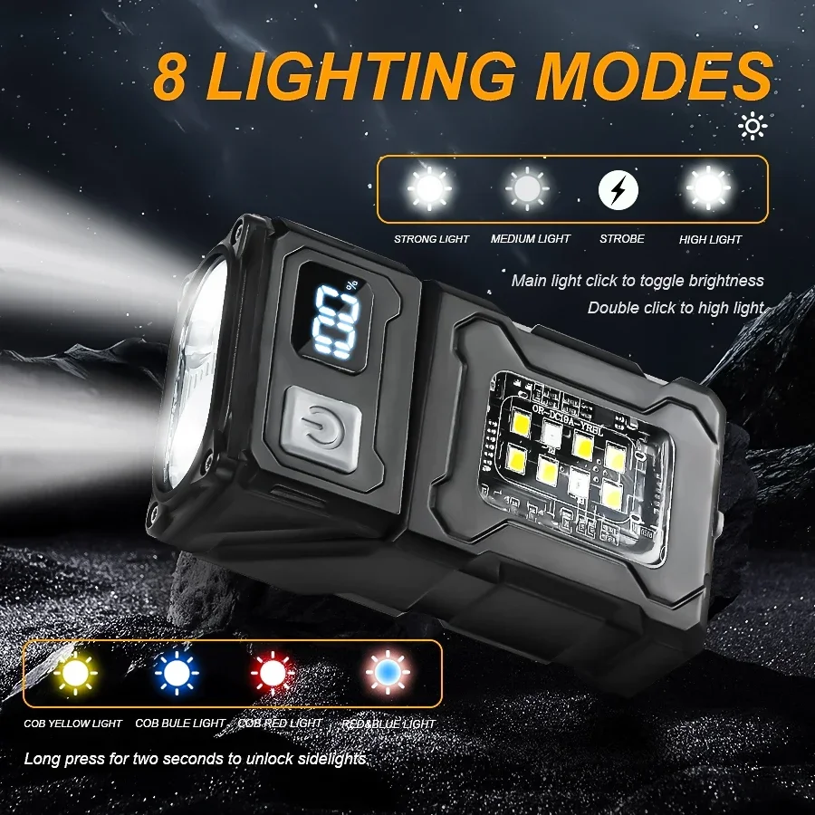 Senter LED COB Portabel Lenter - Outdoor Camping Hat ulasan dan harga