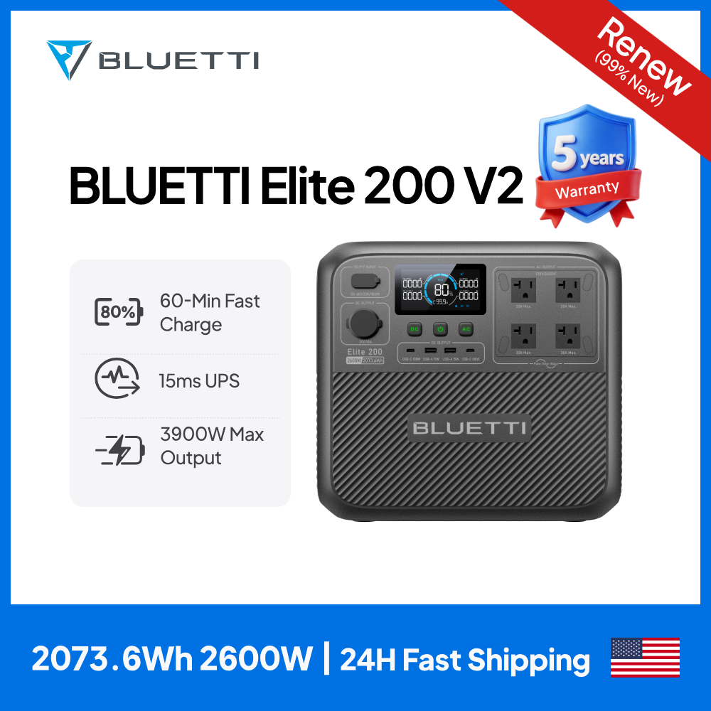 【Renew】BLUETTI Elite 200 V2 St - Outdoor Camping Outfit ulasan dan harga